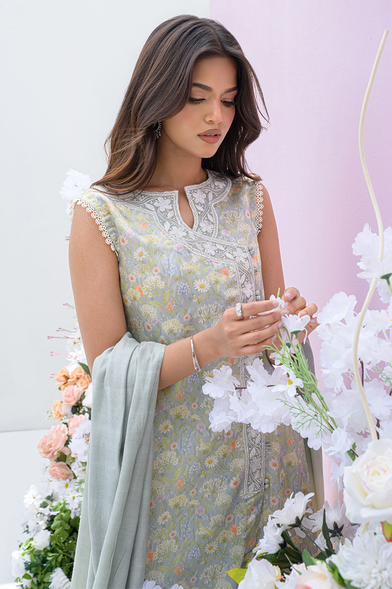 Fatima Khan | Eid Digital Silk Prints |   Dandelions by Fatima Khan - Designer Dress - Type: Ladies Clothes - Available at Sana Yasir - 100% Original