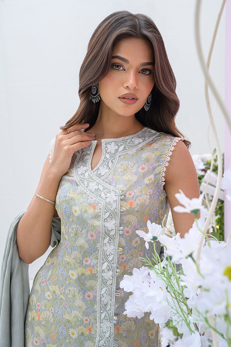 Fatima Khan | Eid Digital Silk Prints |   Dandelions by Fatima Khan - Designer Dress - Type: Ladies Clothes - Available at Sana Yasir - 100% Original