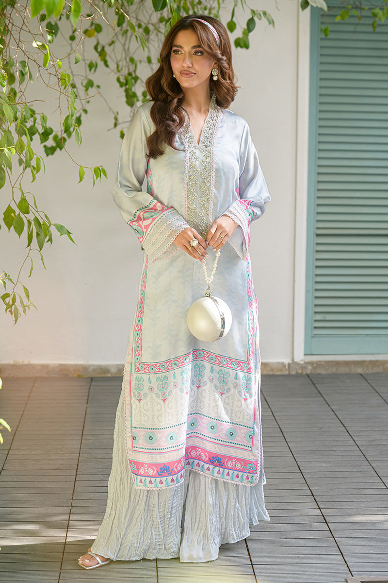 Fatima Khan | Eid Digital Silk Prints | Mod Sky by Fatima Khan - Designer Dress - Type: Ladies Clothes - Available at Sana Yasir - 100% Original