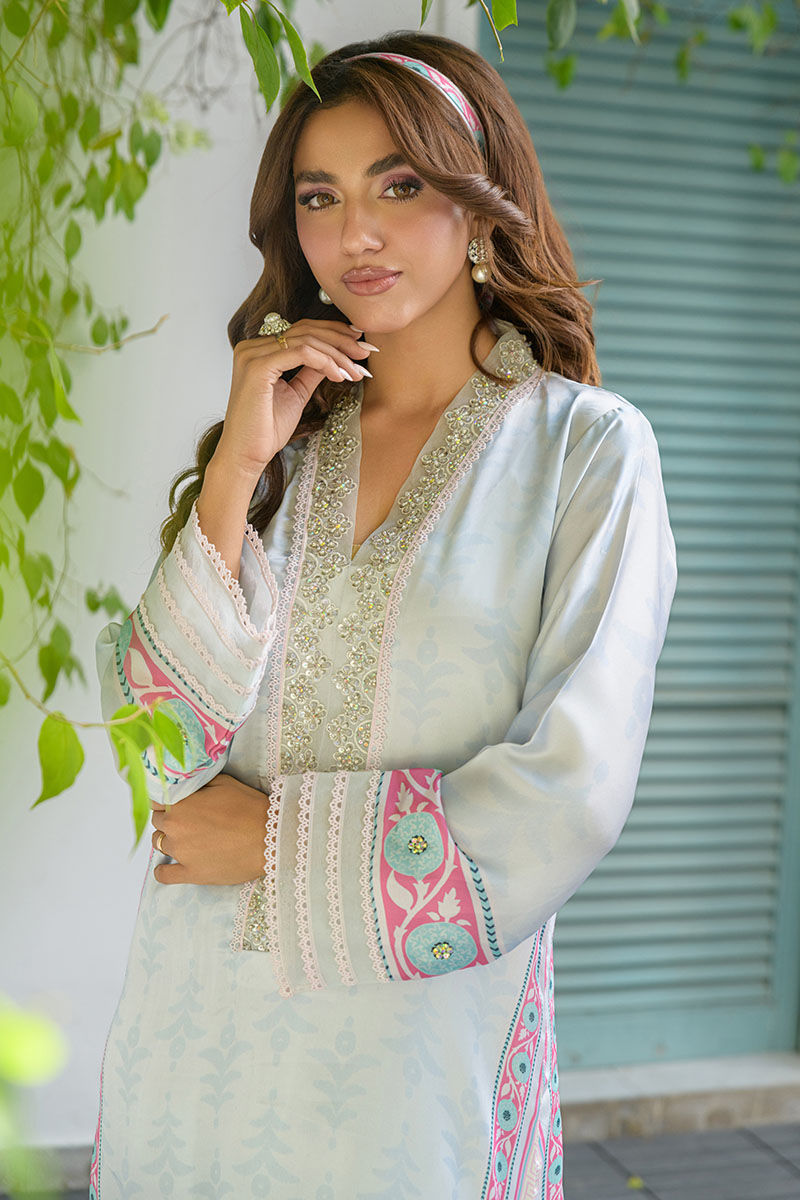 Fatima Khan | Eid Digital Silk Prints | Mod Sky by Fatima Khan - Designer Dress - Type: Ladies Clothes - Available at Sana Yasir - 100% Original