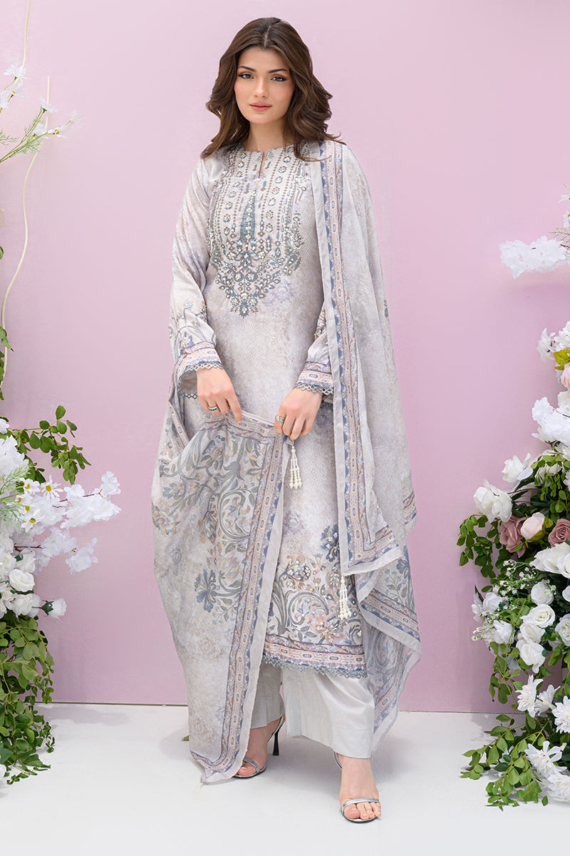 Fatima Khan | Eid Digital Silk Prints |   Moonlit Grace by Fatima Khan - Designer Dress - Type: Ladies Clothes - Available at Sana Yasir - 100% Original