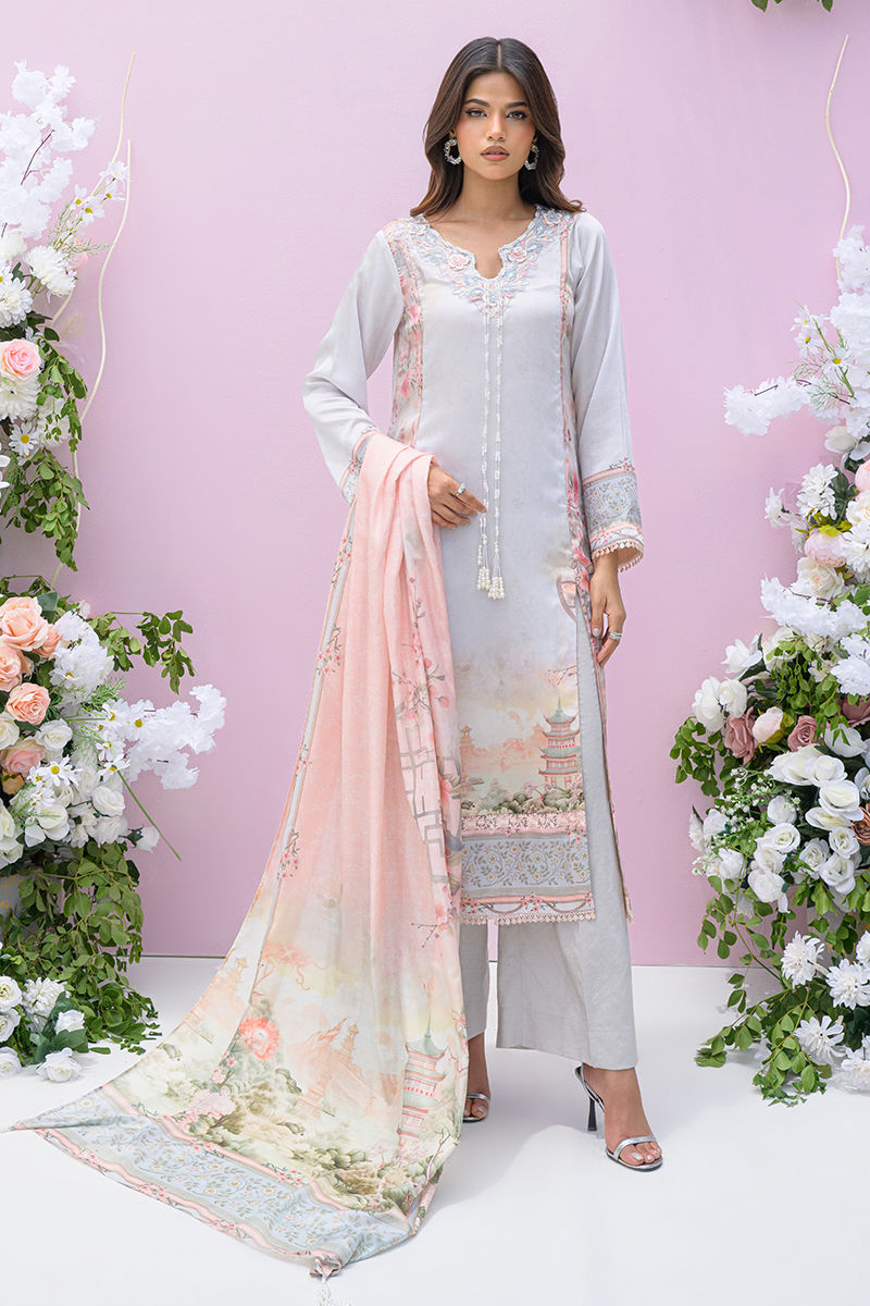 Fatima Khan | Eid Digital Silk Prints | Oriental Haze by Fatima Khan - Designer Dress - Type: Ladies Clothes - Available at Sana Yasir - 100% Original