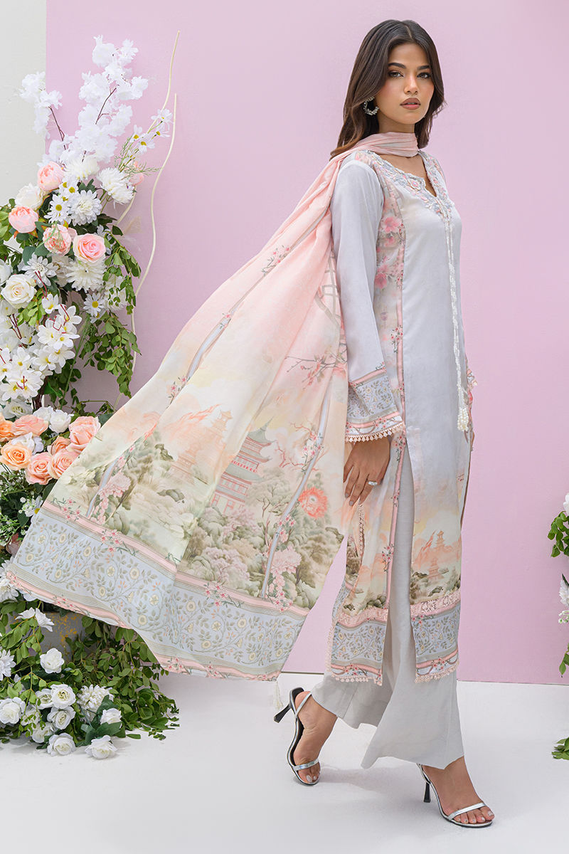 Fatima Khan | Eid Digital Silk Prints | Oriental Haze by Fatima Khan - Designer Dress - Type: Ladies Clothes - Available at Sana Yasir - 100% Original