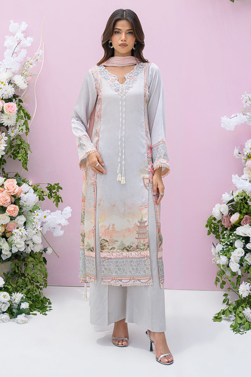 Fatima Khan | Eid Digital Silk Prints | Oriental Haze by Fatima Khan - Designer Dress - Type: Ladies Clothes - Available at Sana Yasir - 100% Original