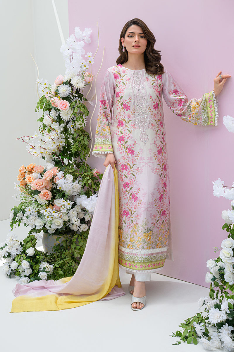 Fatima Khan | Eid Digital Silk Prints | Rose Reverie by Fatima Khan - Designer Dress - Type: Ladies Clothes - Available at Sana Yasir - 100% Original