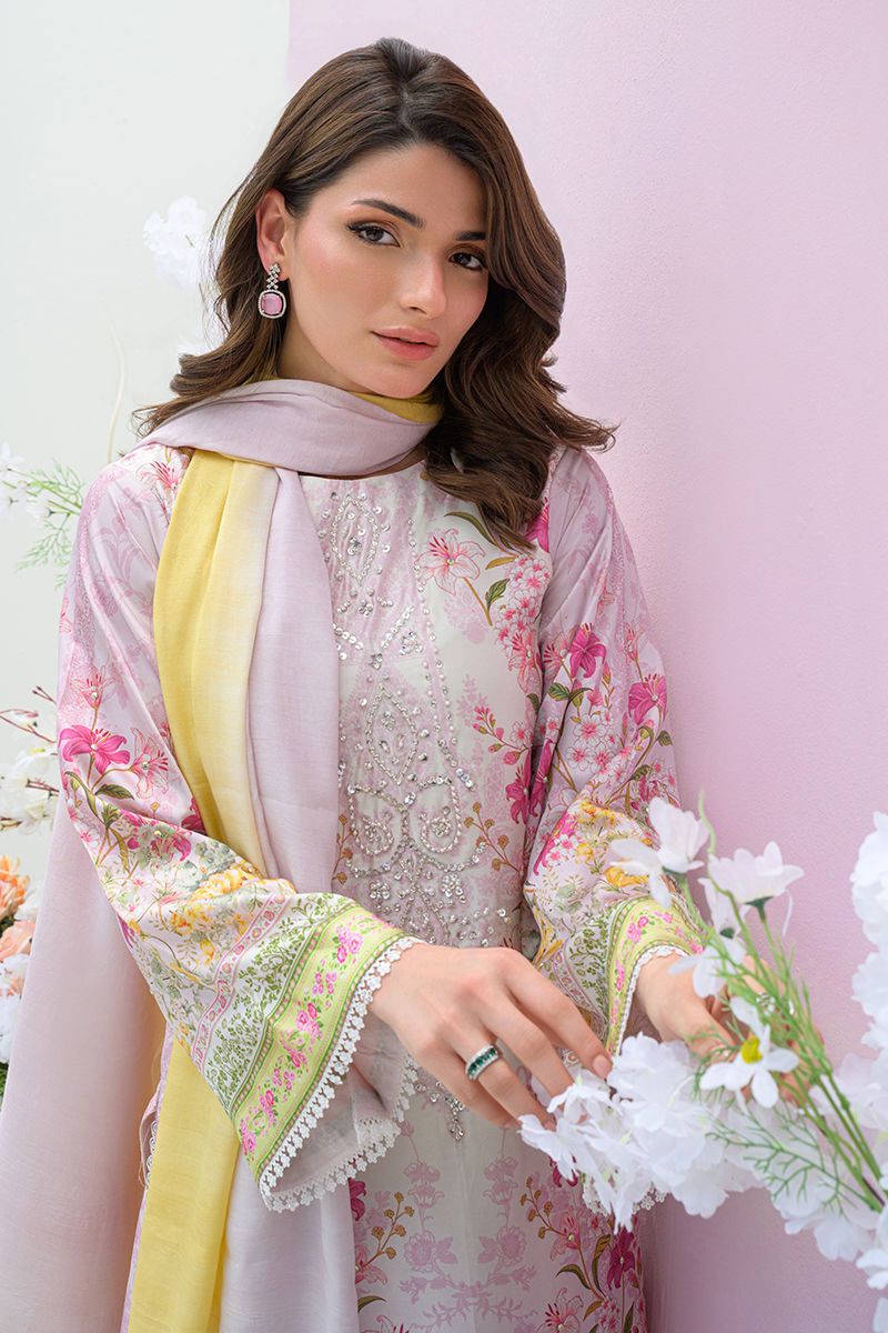 Fatima Khan | Eid Digital Silk Prints | Rose Reverie by Fatima Khan - Designer Dress - Type: Ladies Clothes - Available at Sana Yasir - 100% Original