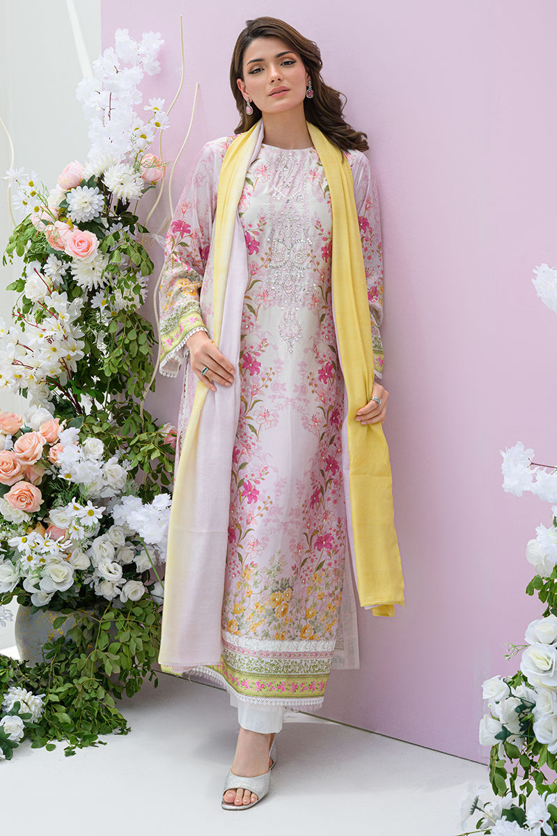 Fatima Khan | Eid Digital Silk Prints | Rose Reverie by Fatima Khan - Designer Dress - Type: Ladies Clothes - Available at Sana Yasir - 100% Original