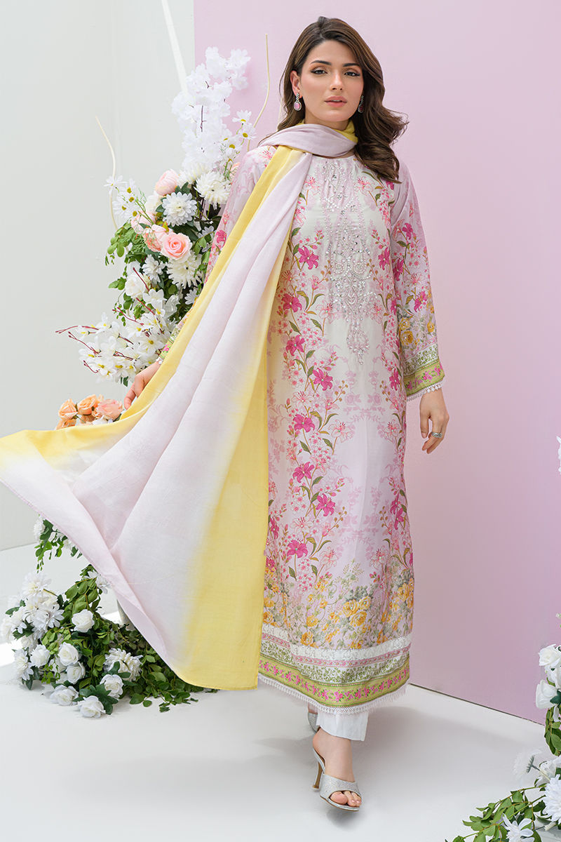 Fatima Khan | Eid Digital Silk Prints | Rose Reverie by Fatima Khan - Designer Dress - Type: Ladies Clothes - Available at Sana Yasir - 100% Original