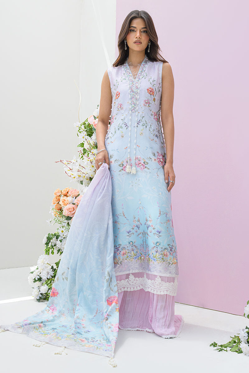 Fatima Khan | Eid Digital Silk Prints | Skye by Fatima Khan - Designer Dress - Type: Ladies Clothes - Available at Sana Yasir - 100% Original