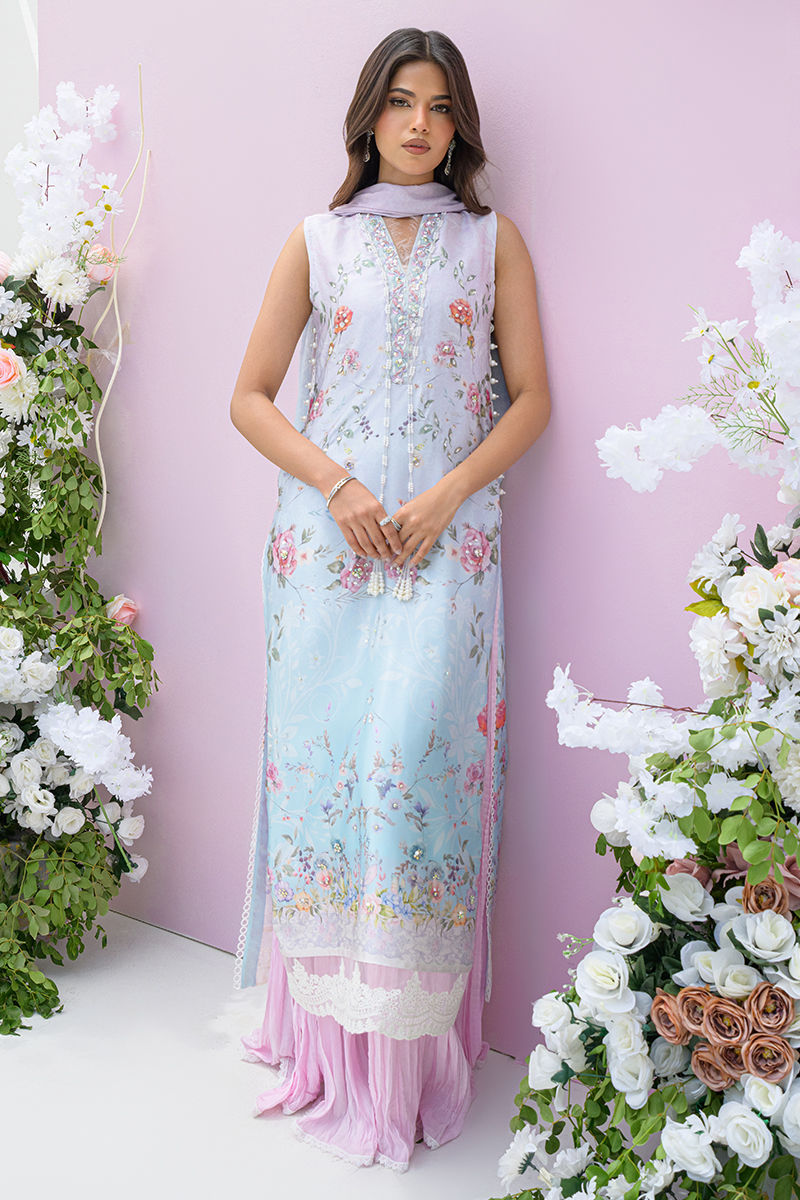 Fatima Khan | Eid Digital Silk Prints | Skye by Fatima Khan - Designer Dress - Type: Ladies Clothes - Available at Sana Yasir - 100% Original