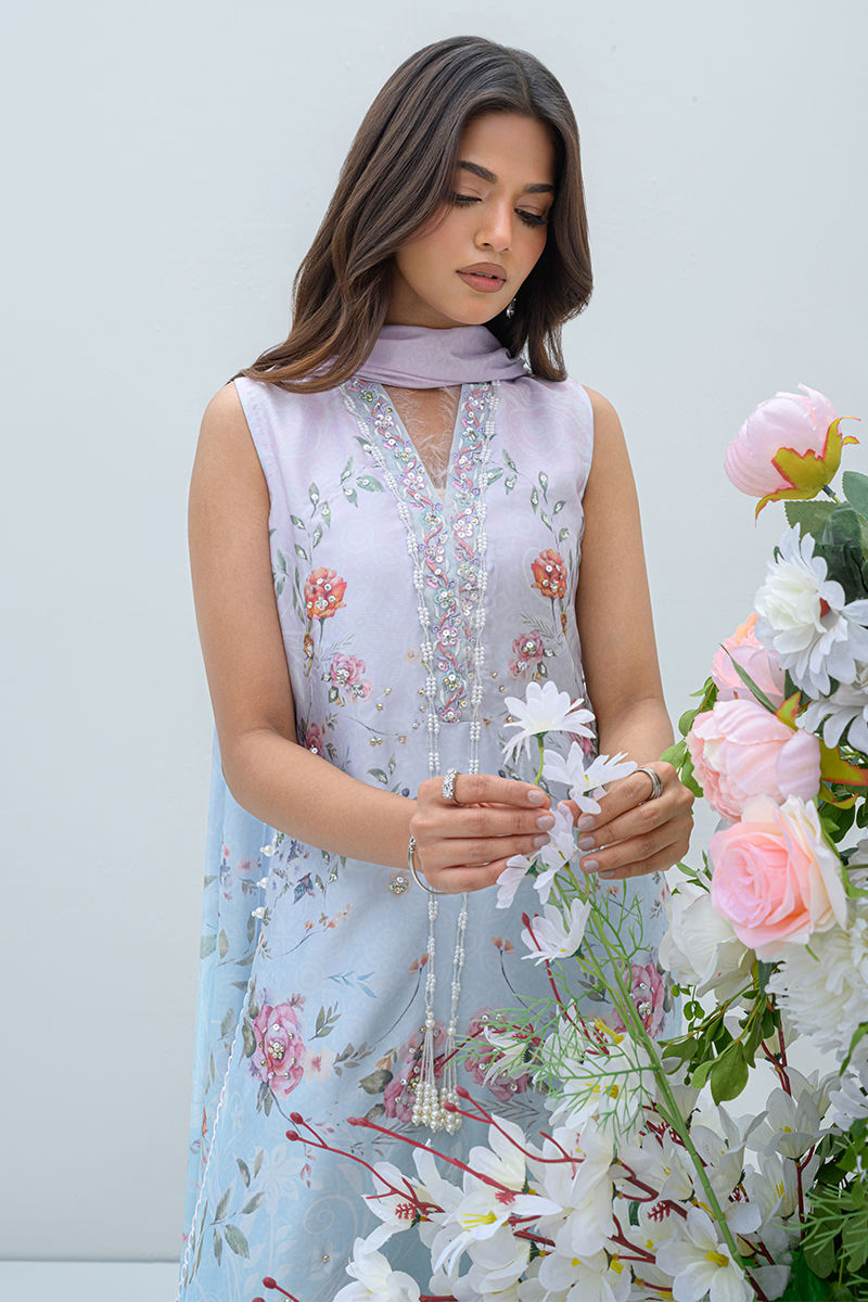 Fatima Khan | Eid Digital Silk Prints | Skye by Fatima Khan - Designer Dress - Type: Ladies Clothes - Available at Sana Yasir - 100% Original