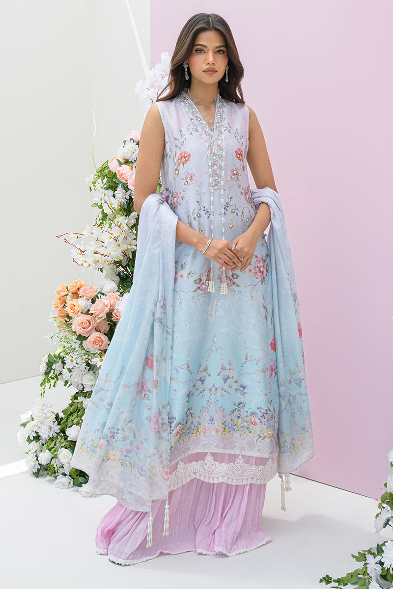 Fatima Khan | Eid Digital Silk Prints | Skye by Fatima Khan - Designer Dress - Type: Ladies Clothes - Available at Sana Yasir - 100% Original
