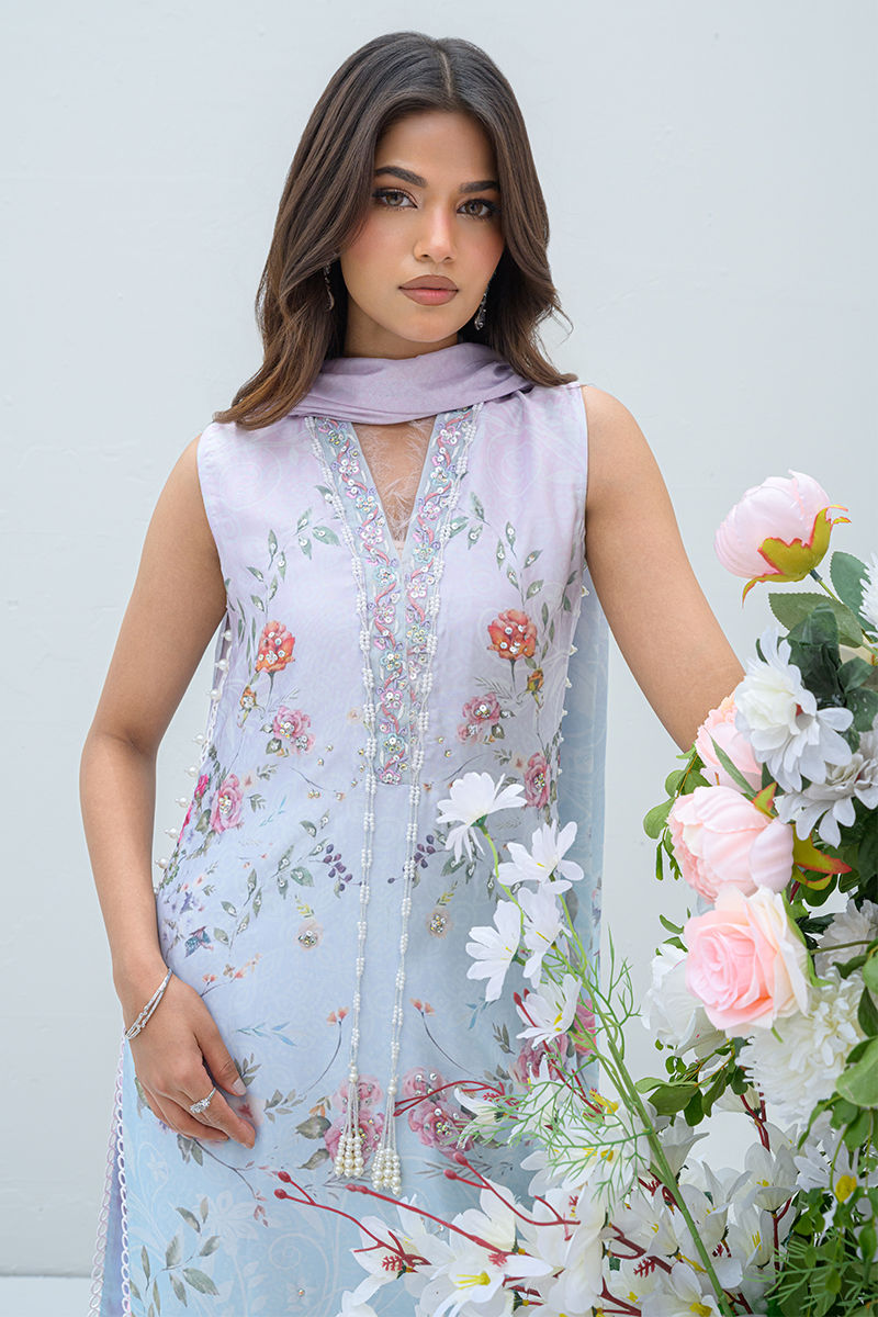 Fatima Khan | Eid Digital Silk Prints | Skye by Fatima Khan - Designer Dress - Type: Ladies Clothes - Available at Sana Yasir - 100% Original