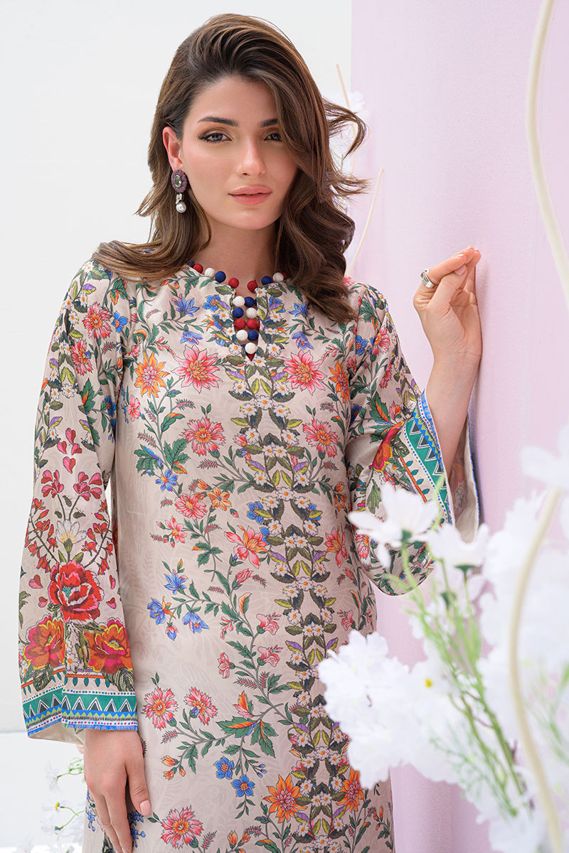 Fatima Khan | Eid Digital Silk Prints | Wildflower by Fatima Khan - Designer Dress - Type: Ladies Clothes - Available at Sana Yasir - 100% Original