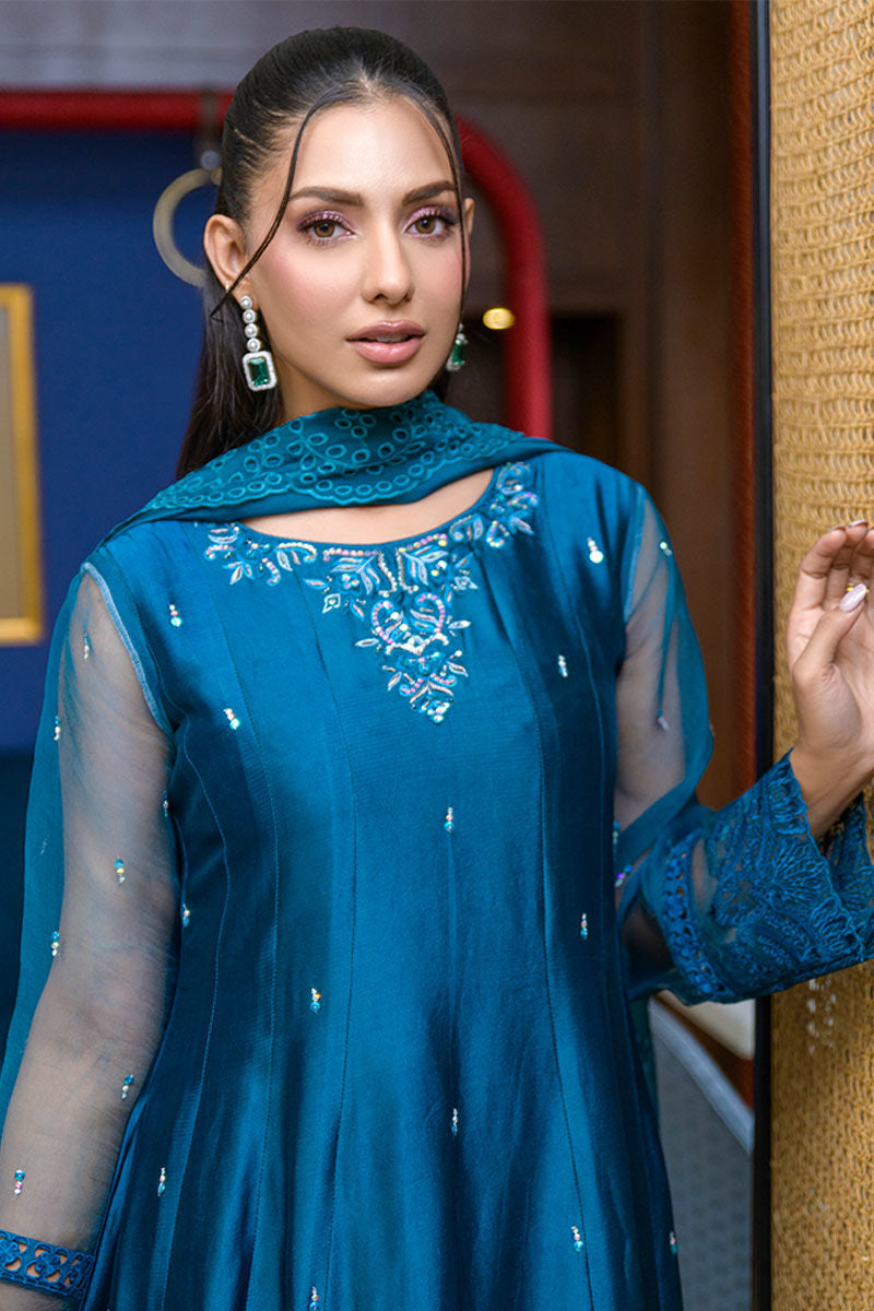 Fatima Khan | La Fleur Eid Edit | Azure Jade by Fatima Khan - Designer Dress - Type: Ladies Clothes - Available at Sana Yasir - 100% Original