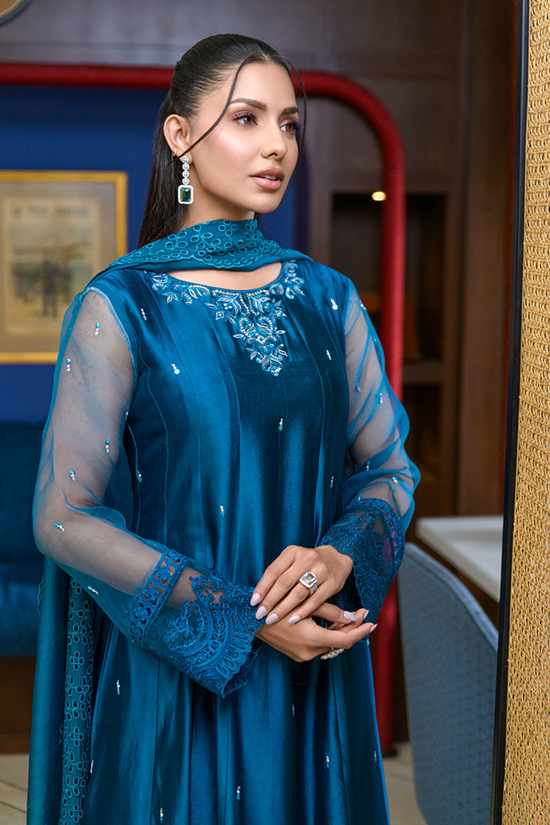 Fatima Khan | La Fleur Eid Edit | Azure Jade by Fatima Khan - Designer Dress - Type: Ladies Clothes - Available at Sana Yasir - 100% Original