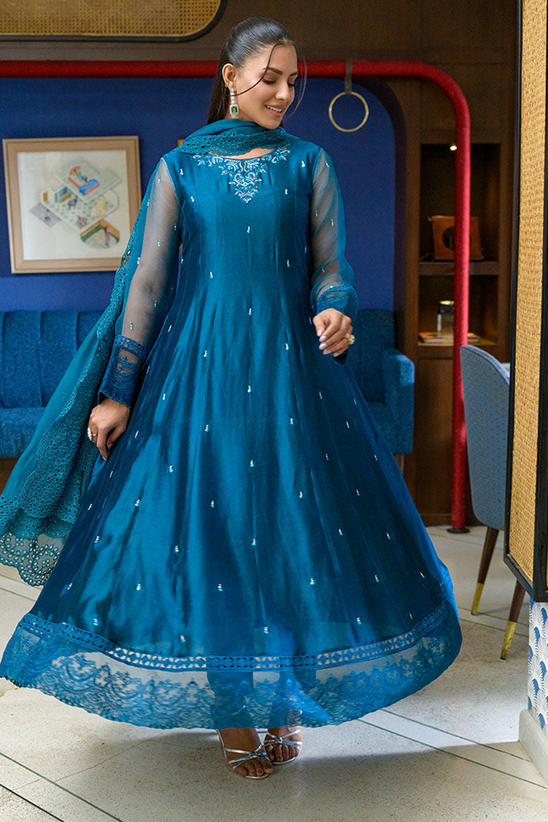 Fatima Khan | La Fleur Eid Edit | Azure Jade by Fatima Khan - Designer Dress - Type: Ladies Clothes - Available at Sana Yasir - 100% Original
