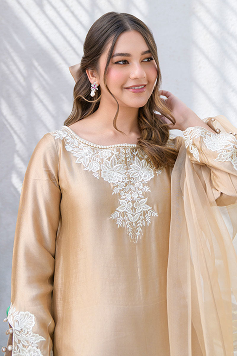Fatima Khan | La Fleur Eid Edit | Beigetastic by Fatima Khan - Designer Dress - Type: Ladies Clothes - Available at Sana Yasir - 100% Original