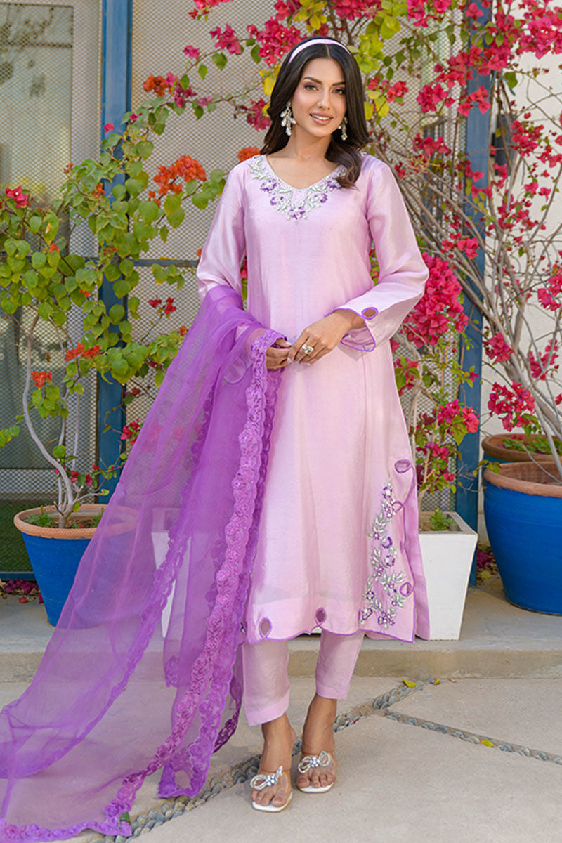 Fatima Khan | La Fleur Eid Edit | Lavenderlicious by Fatima Khan - Designer Dress - Type: Ladies Clothes - Available at Sana Yasir - 100% Original