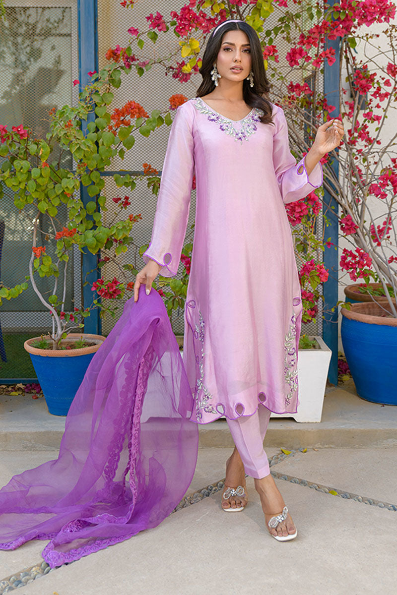 Fatima Khan | La Fleur Eid Edit | Lavenderlicious by Fatima Khan - Designer Dress - Type: Ladies Clothes - Available at Sana Yasir - 100% Original