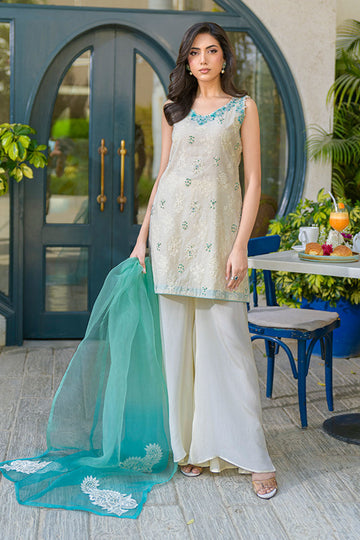 Fatima Khan | La Fleur Eid Edit | Minty Fresh by Fatima Khan - Designer Dress - Type: Ladies Clothes - Available at Sana Yasir - 100% Original