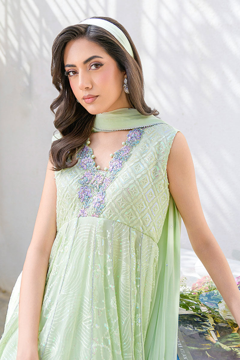 Fatima Khan | La Fleur Eid Edit | Pale Pistachio by Fatima Khan - Designer Dress - Type: Ladies Clothes - Available at Sana Yasir - 100% Original