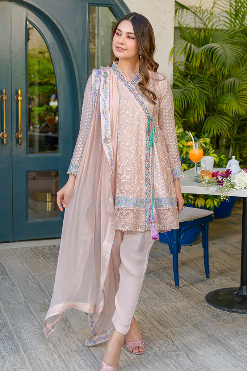 Fatima Khan | La Fleur Eid Edit | Peach Please by Fatima Khan - Designer Dress - Type: Ladies Clothes - Available at Sana Yasir - 100% Original