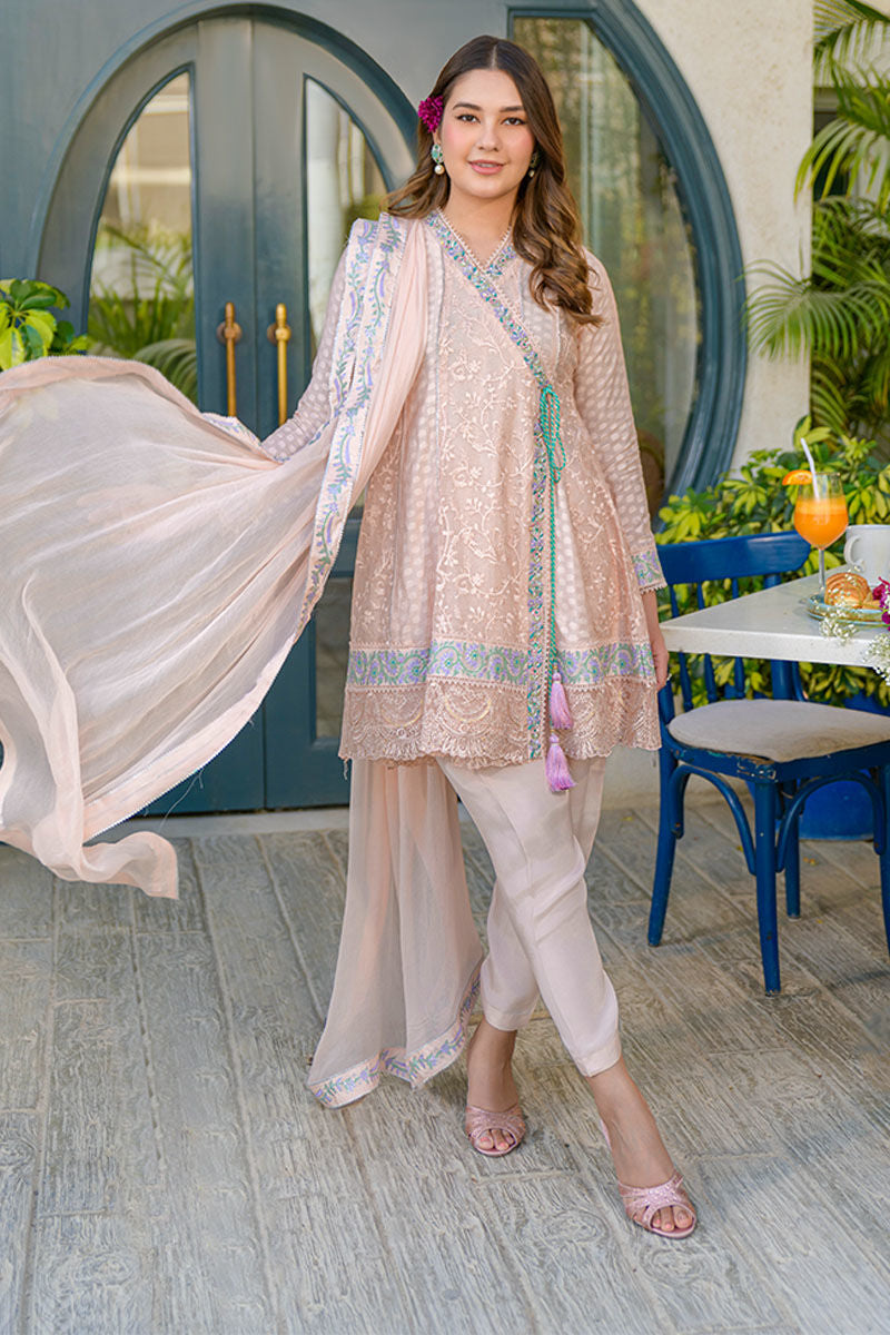 Fatima Khan | La Fleur Eid Edit | Peach Please by Fatima Khan - Designer Dress - Type: Ladies Clothes - Available at Sana Yasir - 100% Original