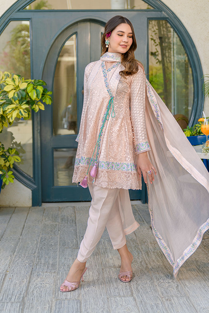 Fatima Khan | La Fleur Eid Edit | Peach Please by Fatima Khan - Designer Dress - Type: Ladies Clothes - Available at Sana Yasir - 100% Original