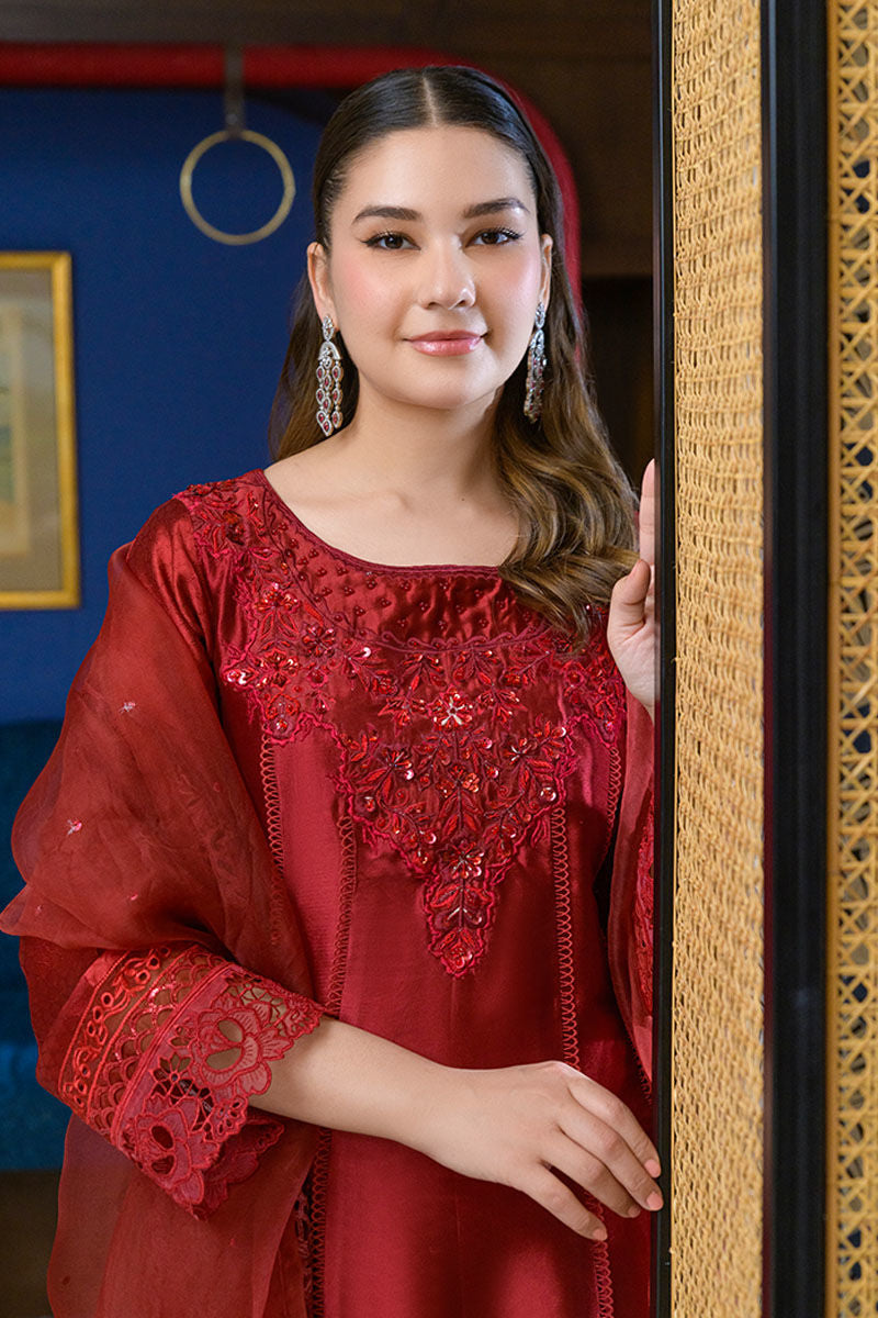 Fatima Khan | La Fleur Eid Edit | Scarlet by Fatima Khan - Designer Dress - Type: Ladies Clothes - Available at Sana Yasir - 100% Original