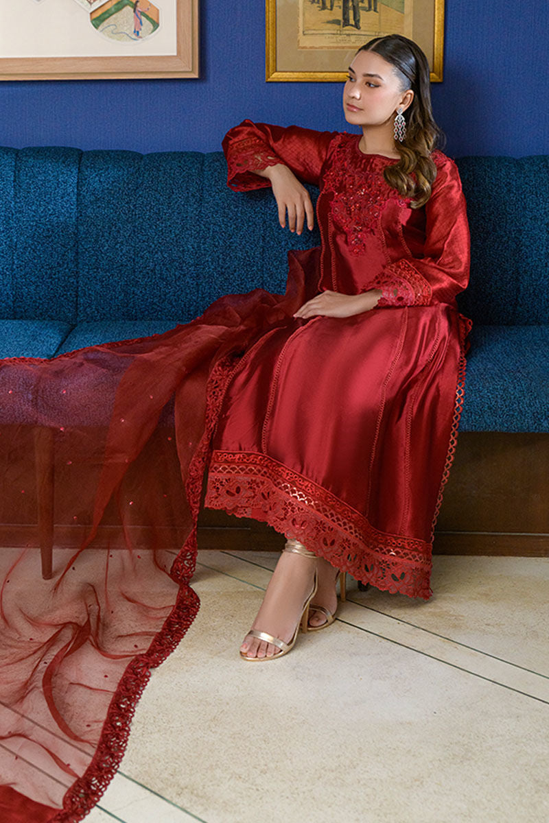Fatima Khan | La Fleur Eid Edit | Scarlet by Fatima Khan - Designer Dress - Type: Ladies Clothes - Available at Sana Yasir - 100% Original