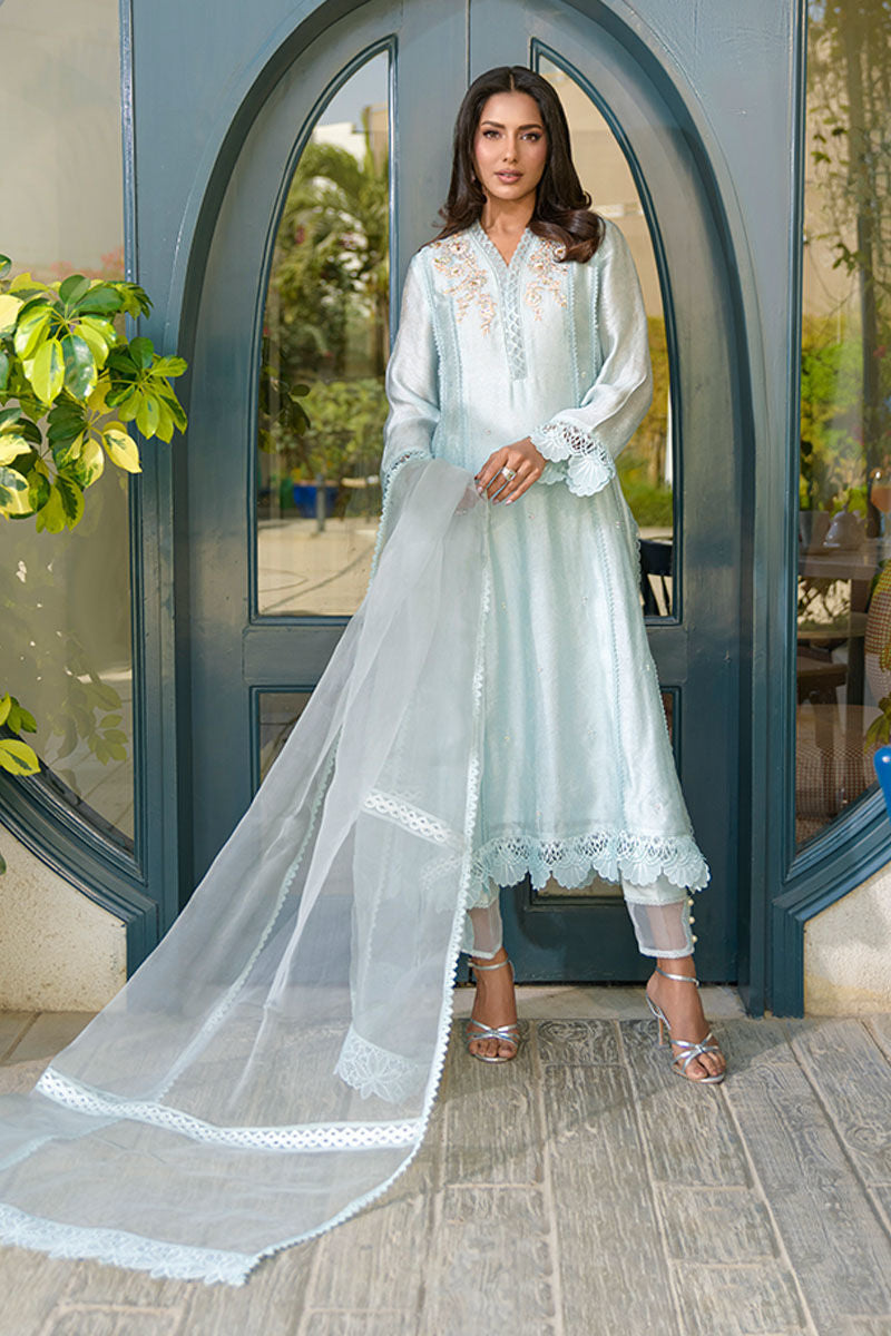 Fatima Khan | La Fleur Eid Edit | Serene Skies by Fatima Khan - Designer Dress - Type: Ladies Clothes - Available at Sana Yasir - 100% Original