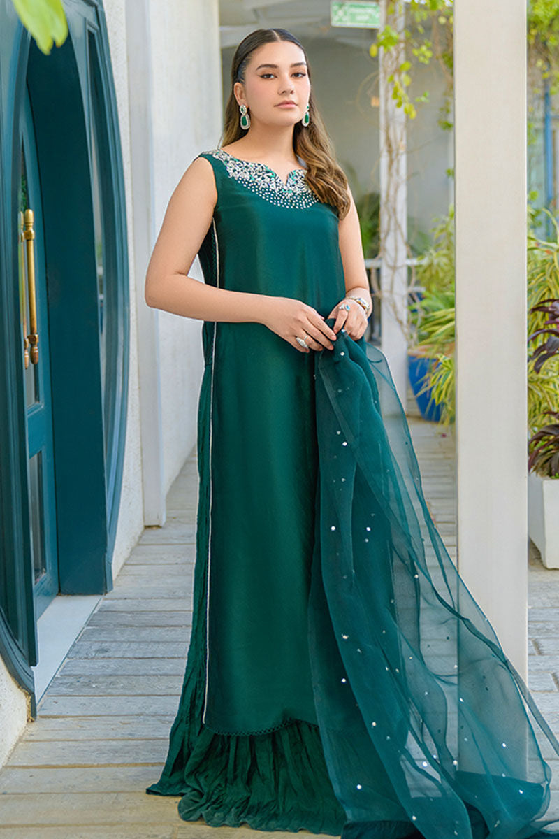 Fatima Khan | La Fleur Eid Edit | Viridity by Fatima Khan - Designer Dress - Type: Ladies Clothes - Available at Sana Yasir - 100% Original