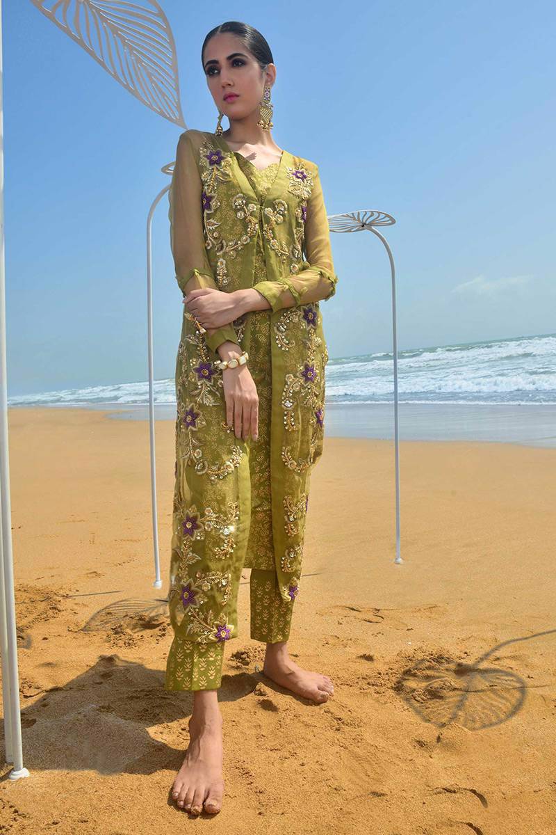Fatima Khan | Luxury Pret 24 | HENNA by Fatima Khan - Designer Dress - Type: Luxury - Available at Sana Yasir - 100% Original
