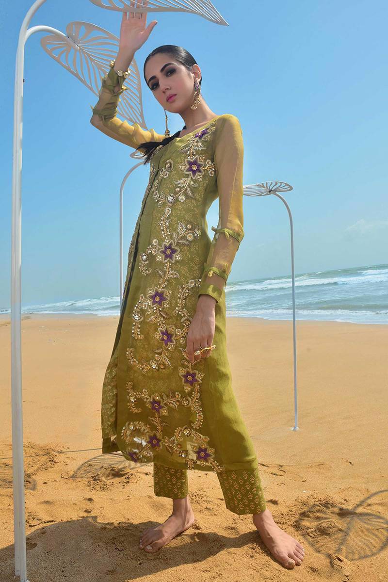 Fatima Khan | Luxury Pret 24 | HENNA by Fatima Khan - Designer Dress - Type: Luxury - Available at Sana Yasir - 100% Original