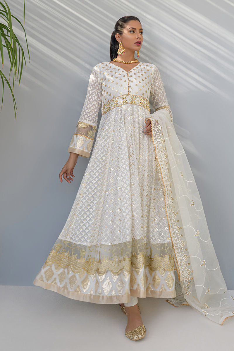 Fatima Khan | Luxury Pret 24 | LOTUS WHITE by Fatima Khan - Designer Dress - Type: Luxury - Available at Sana Yasir - 100% Original