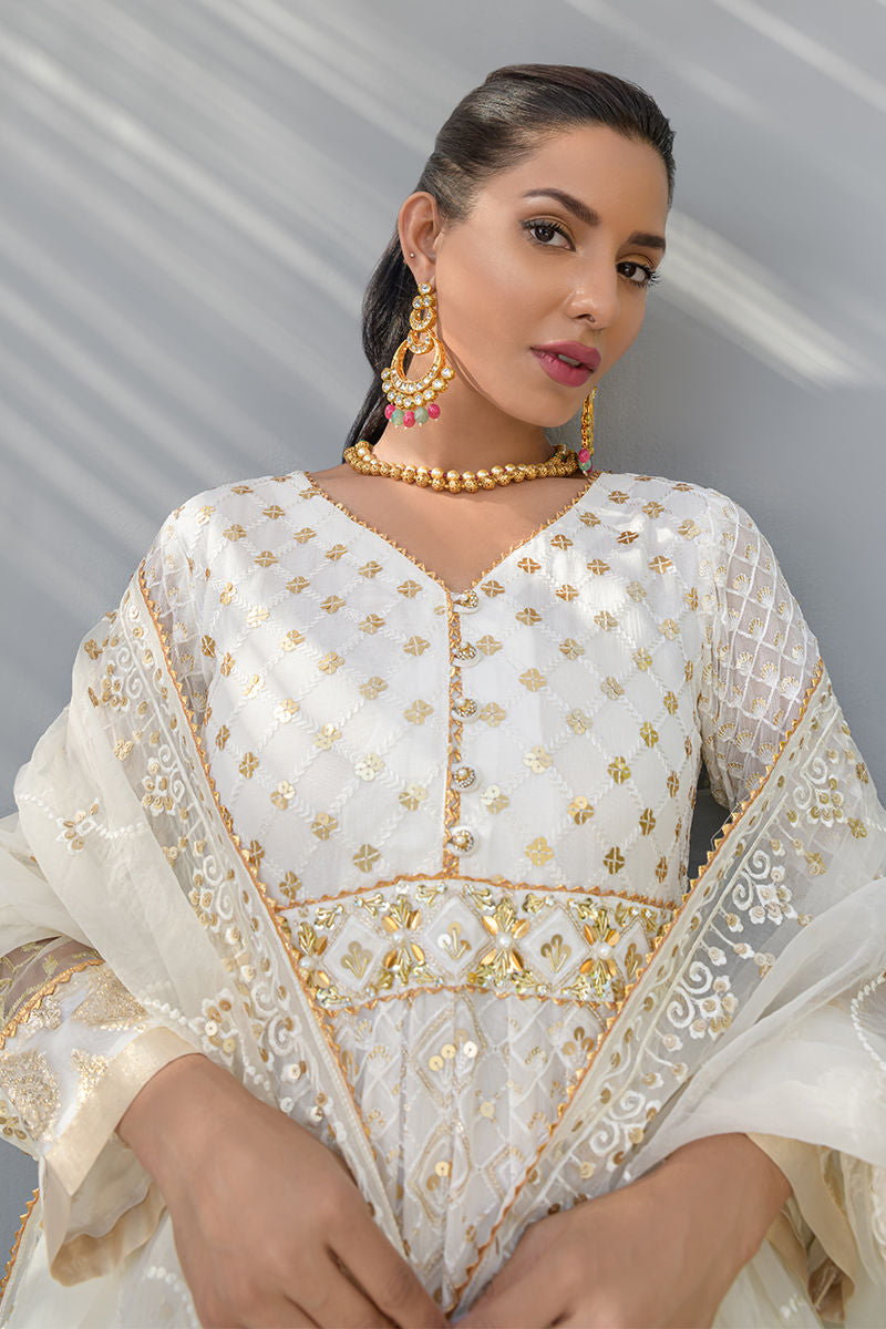 Fatima Khan | Luxury Pret 24 | LOTUS WHITE by Fatima Khan - Designer Dress - Type: Luxury - Available at Sana Yasir - 100% Original
