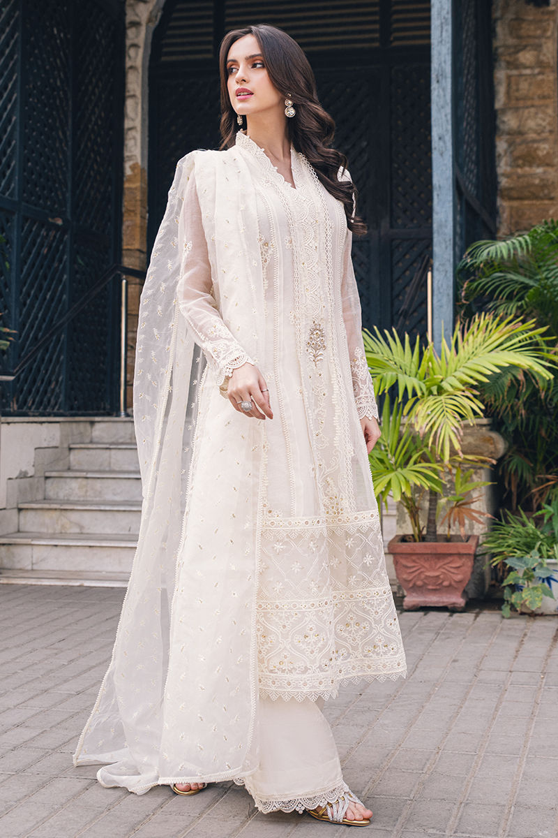 Fatima Khan | Luxury Pret 24 | MAGNOLIAN WHITE by Fatima Khan - Designer Dress - Type: Luxury - Available at Sana Yasir - 100% Original