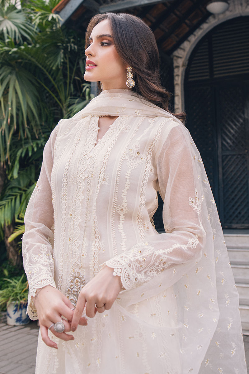 Fatima Khan | Luxury Pret 24 | MAGNOLIAN WHITE by Fatima Khan - Designer Dress - Type: Luxury - Available at Sana Yasir - 100% Original