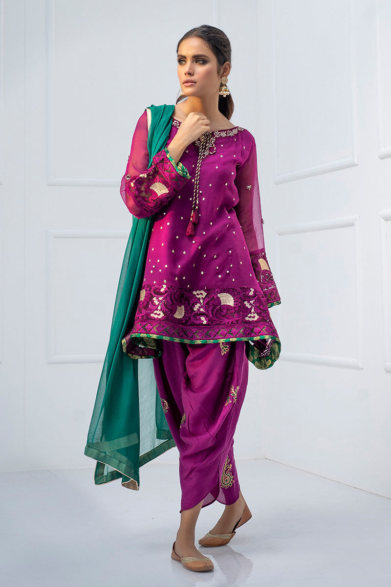 Fatima Khan | Luxury Pret 24 | MULBERRY PURPLE by Fatima Khan - Designer Dress - Type: Luxury - Available at Sana Yasir - 100% Original