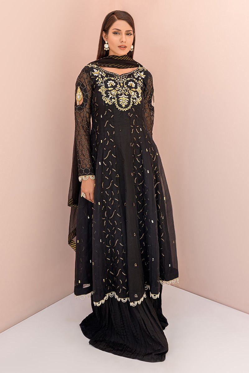 Fatima Khan | Luxury Pret 24 | RAVEN BLACK by Fatima Khan - Designer Dress - Type: Luxury - Available at Sana Yasir - 100% Original