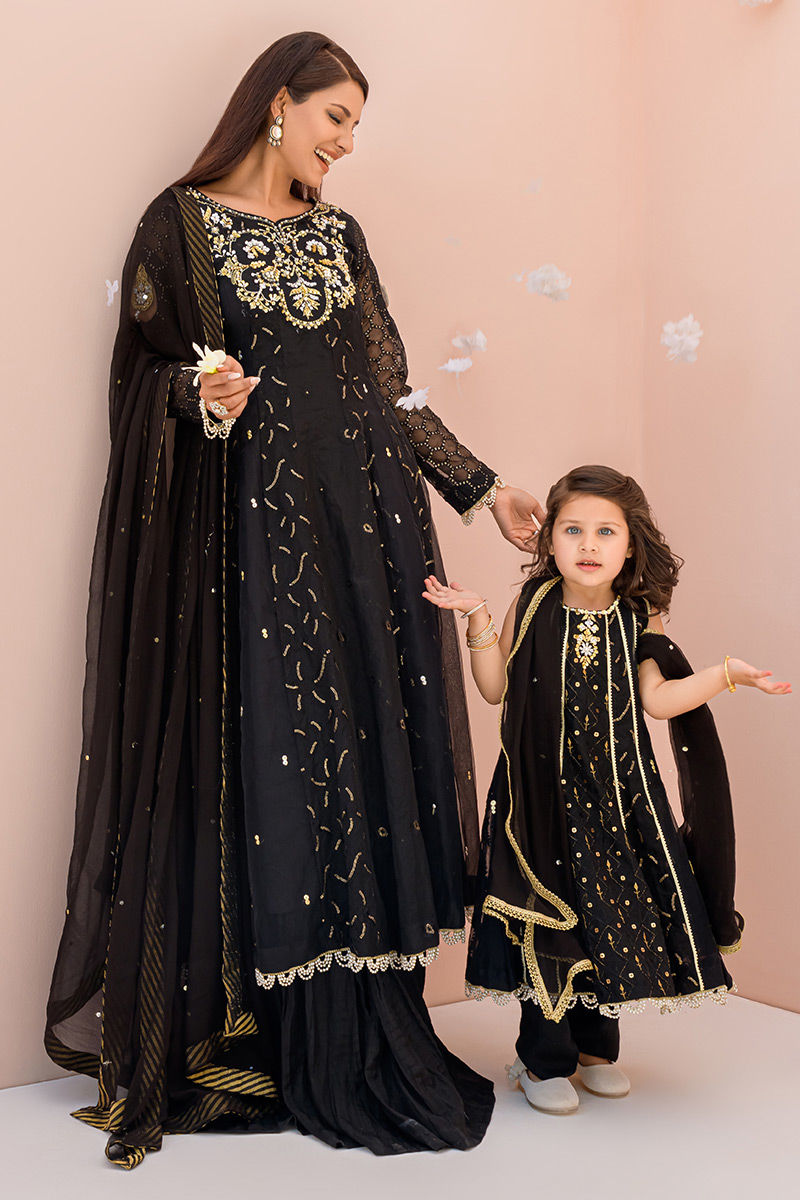 Fatima Khan | Luxury Pret 24 | RAVEN BLACK by Fatima Khan - Designer Dress - Type: Luxury - Available at Sana Yasir - 100% Original