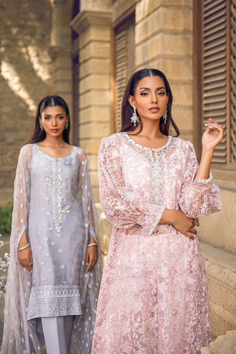 Fatima Khan | Luxury Pret 24 | ROSETTE ELEGANCE by Fatima Khan - Designer Dress - Type: Luxury - Available at Sana Yasir - 100% Original