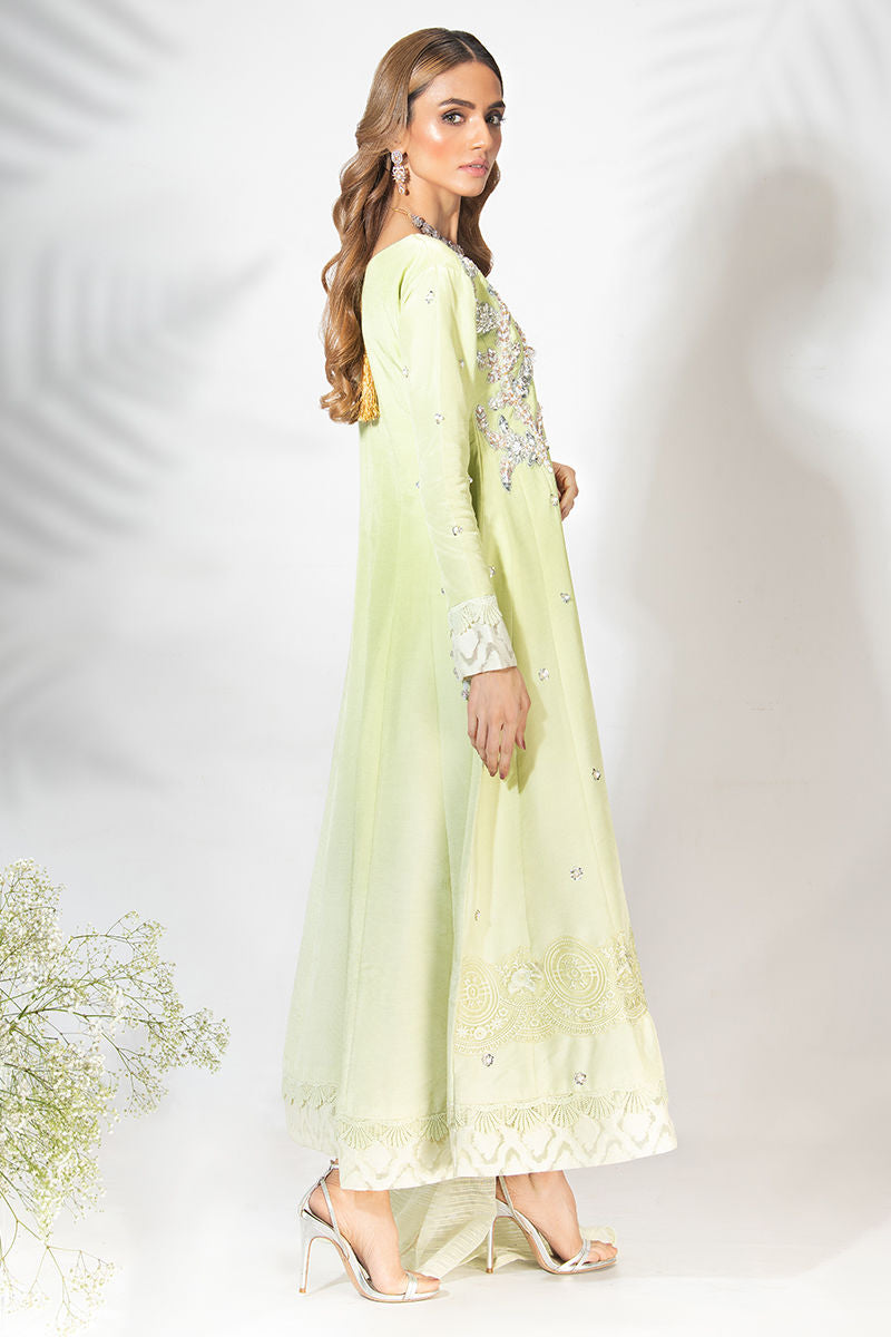 Fatima Khan | Luxury Pret 24 | SAGE MINT KALIDAR by Fatima Khan - Designer Dress - Type: Luxury - Available at Sana Yasir - 100% Original