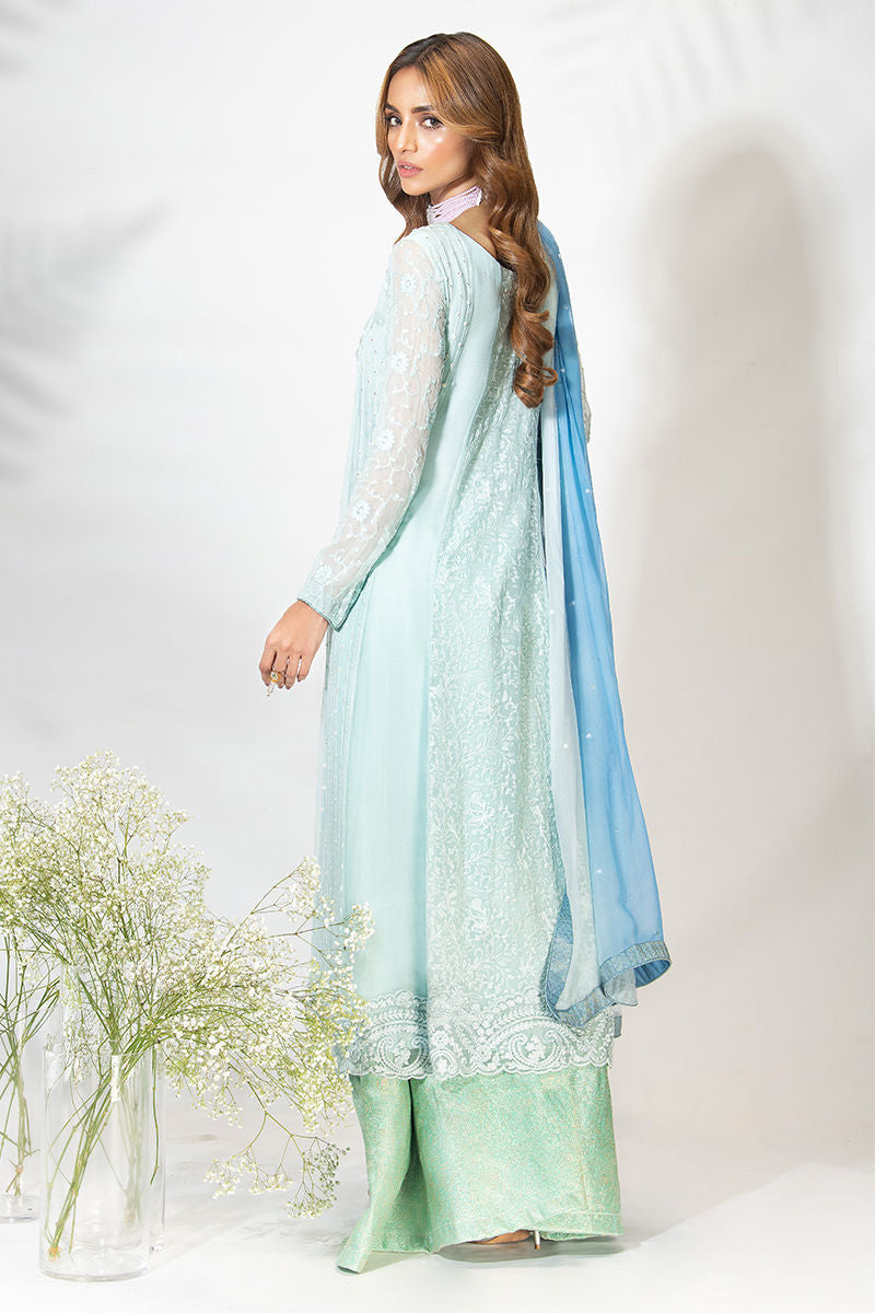 Fatima Khan | Luxury Pret 24 | TIFFANY BLUE by Fatima Khan - Designer Dress - Type: Luxury - Available at Sana Yasir - 100% Original