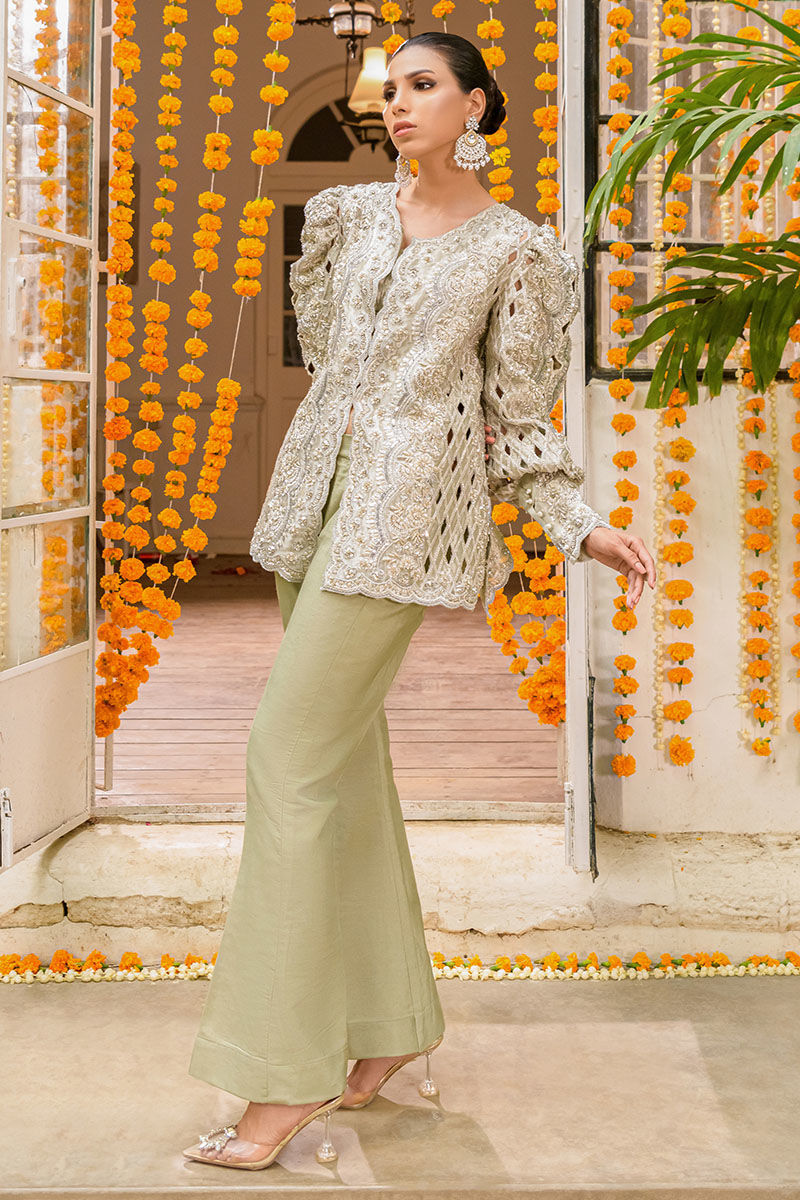 Fatima Khan | Nissa Formals 24 | Zarminay by Fatima Khan - Designer Dress - Type: Ladies Clothes - Available at Sana Yasir - 100% Original