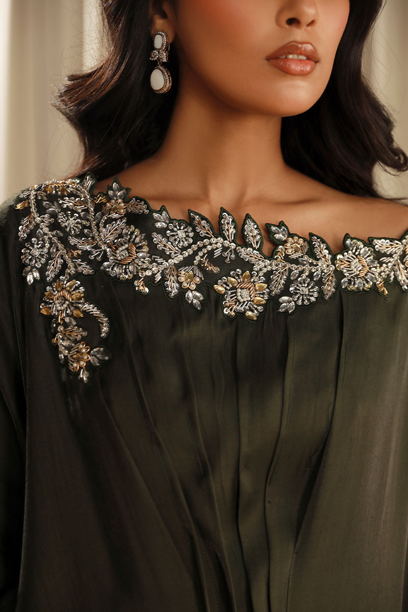 Fatima Khan | Sahar Luxe | MAJESTIC OLIVE by Fatima Khan - Designer Dress - Type: Ladies Clothes - Available at Sana Yasir - 100% Original