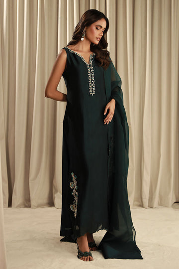 Fatima Khan | Sahar Luxe | TEAL DREAM by Fatima Khan - Designer Dress - Type: Ladies Clothes - Available at Sana Yasir - 100% Original