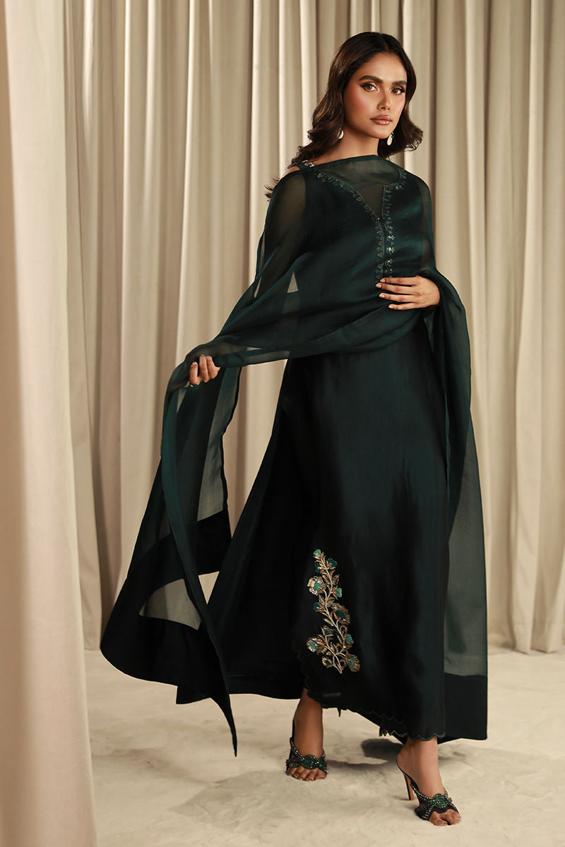 Fatima Khan | Sahar Luxe | TEAL DREAM by Fatima Khan - Designer Dress - Type: Ladies Clothes - Available at Sana Yasir - 100% Original