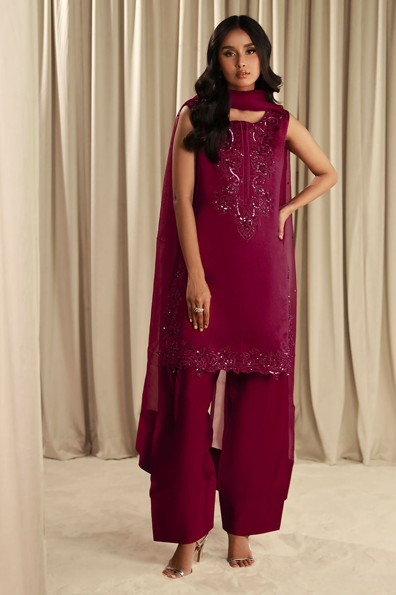 Fatima Khan | Sahar Luxe | VIVID MAGENTA by Fatima Khan - Designer Dress - Type: Ladies Clothes - Available at Sana Yasir - 100% Original